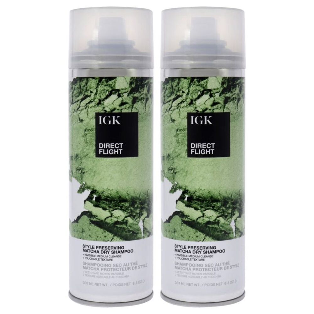 IGK DIRECT FLIGHT Matcha Dry Shampoo 6.3 oz Pack of 2